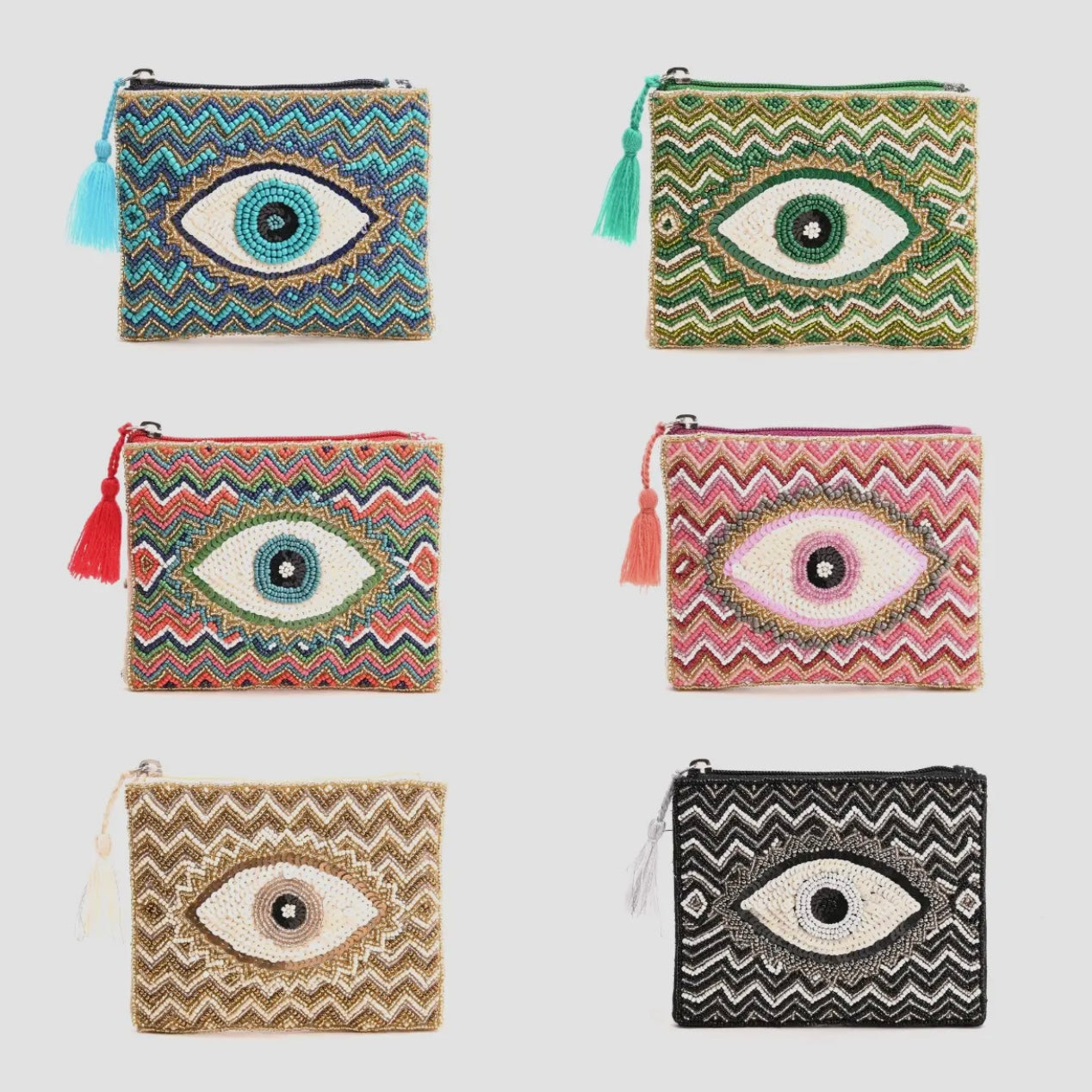 BEAD COIN PURSE - 6 STYLES