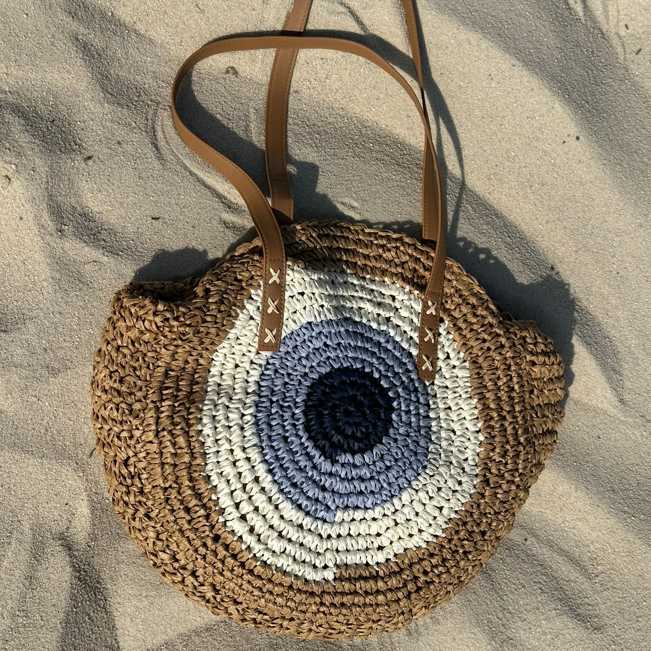 EVIL EYE STRAW BAGS