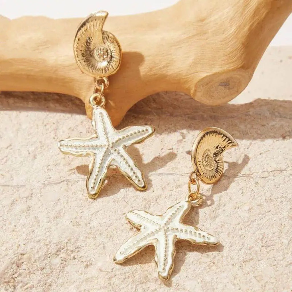 BEACH BABE STARFISH EARRINGS