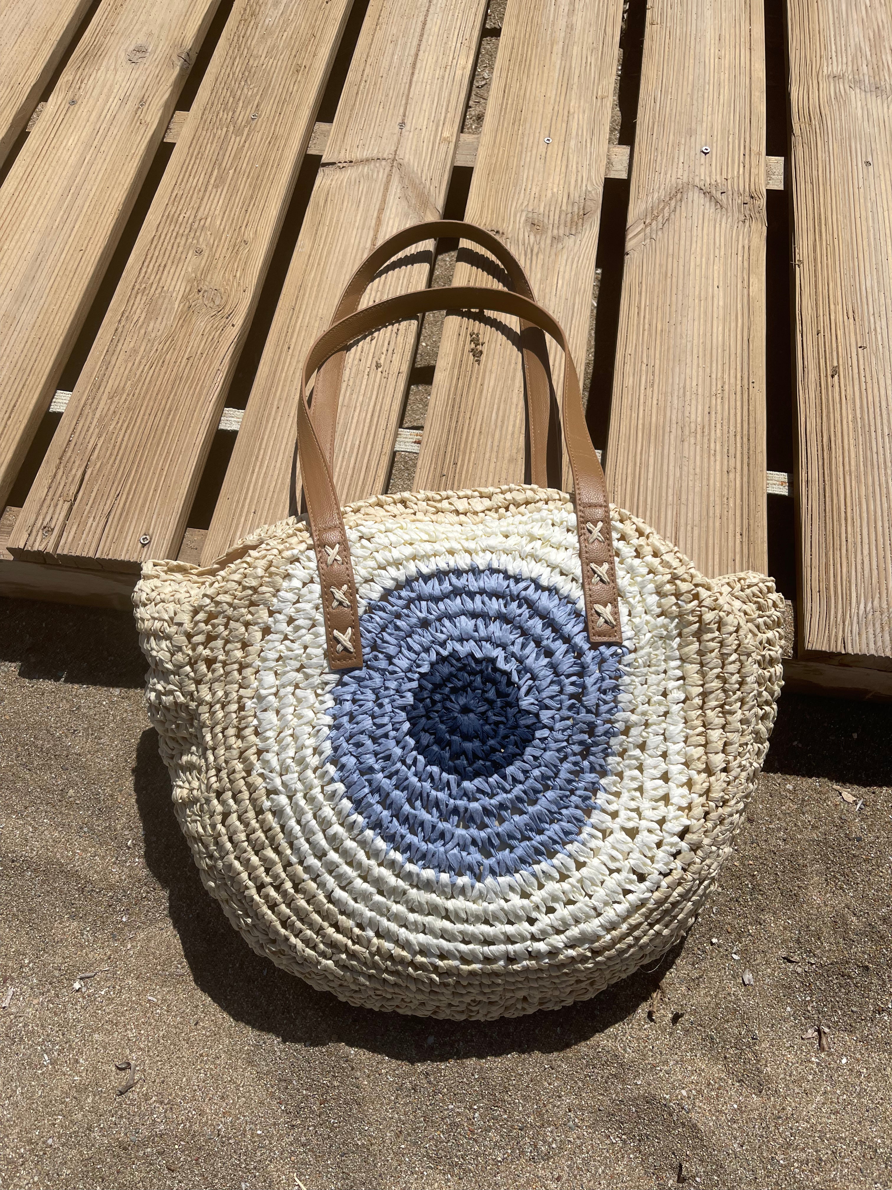 EVIL EYE STRAW BAGS